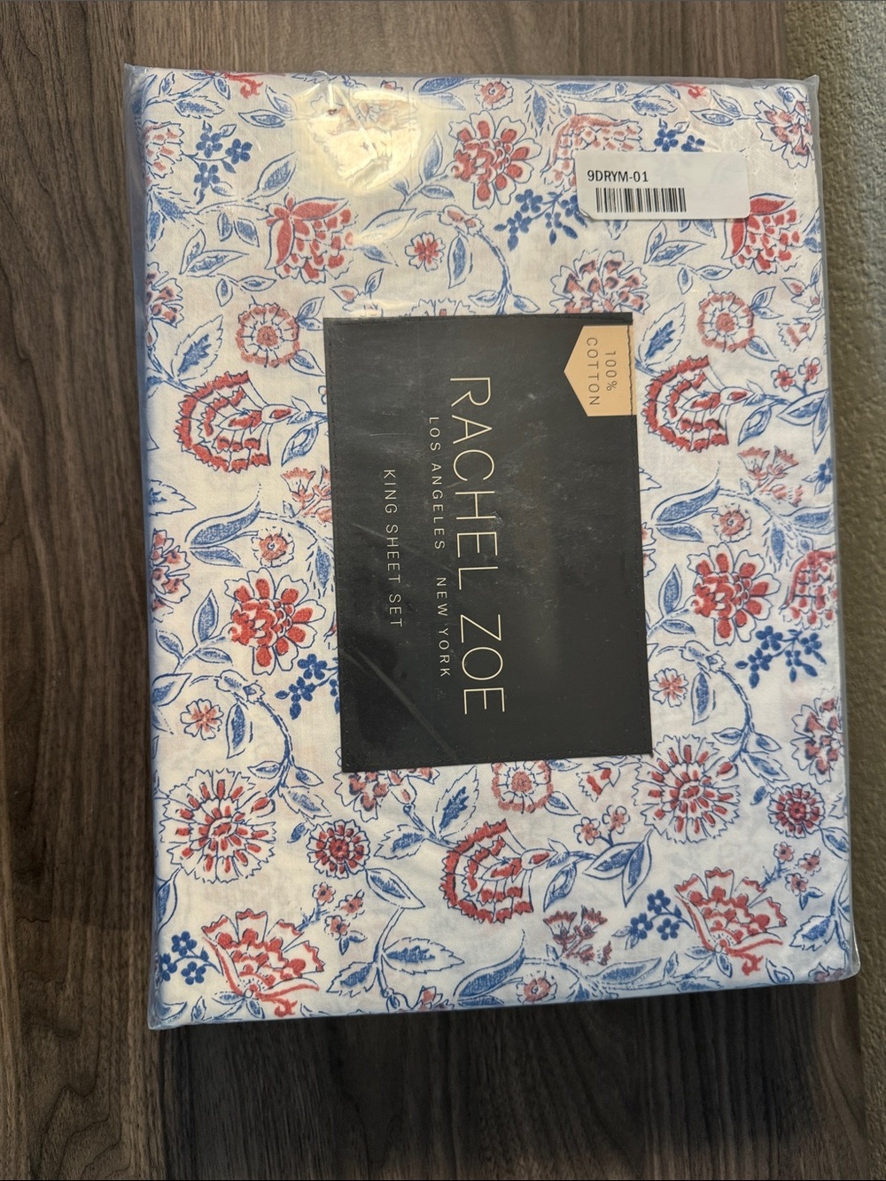 New Rachel Zoe Ruby Jacobean Multi Brick/Blue, King